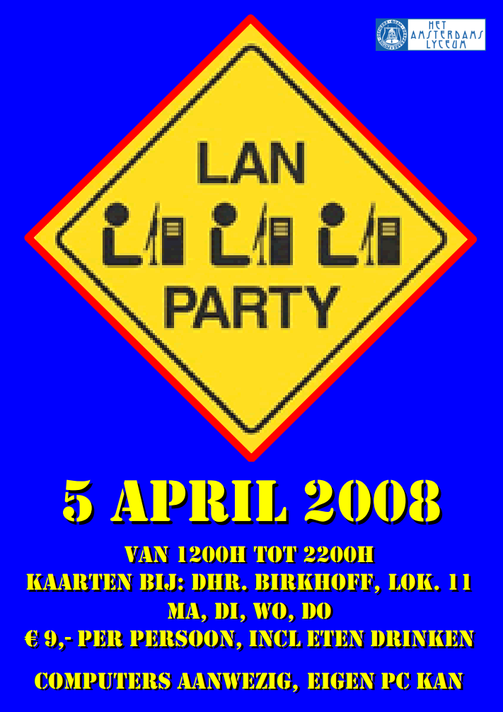 de poster van de LANparty 2008